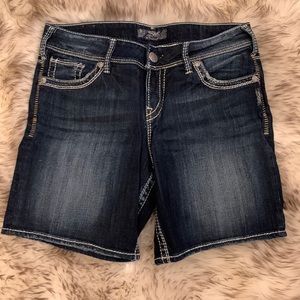Womens Silver Jeans Shorts